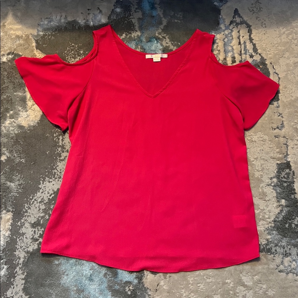 Pink Cold Shoulder Blouse